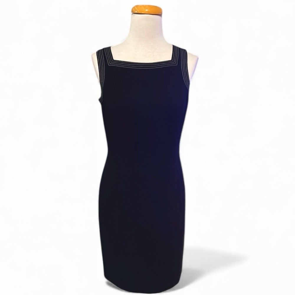Ann Taylor Blue Sheath Halter Midi Dress size 6P